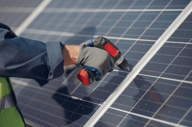 Solar panel maintenance in Irvington